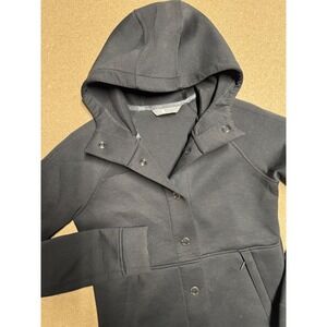 The North Face Womens‎ Black Hooded Snap Front Jacket XS